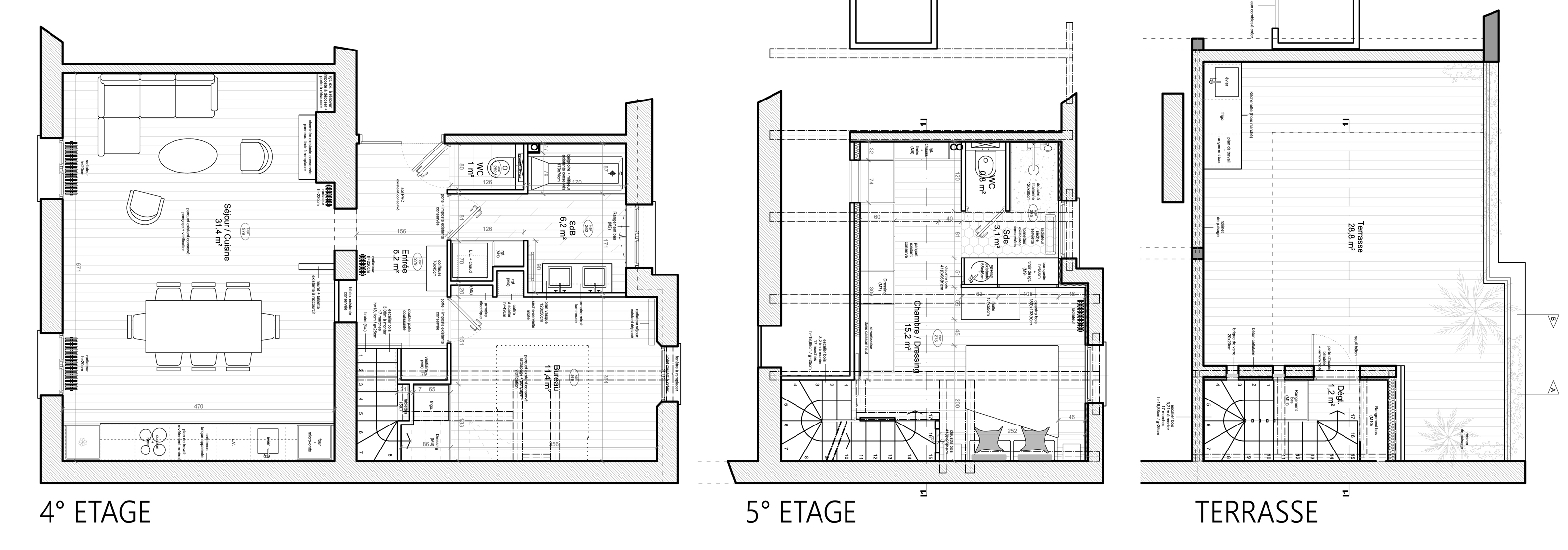 Duplex avec terrasse